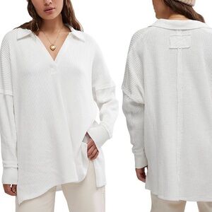 Free People Travis Pullover White